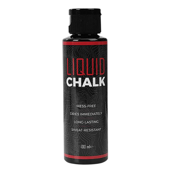 Tekutá křída 100 ml protiskluzová proti potu pro pevný úchop při cvičení a vzpírání černá