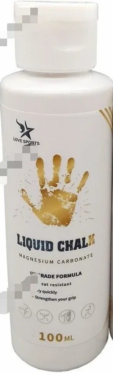 Tekuté magnézium 100 ml Proti sklzu na vzpieranie, lezenie, crossfit a fitness Biele športové magnézium na ruky do posilňovne 1