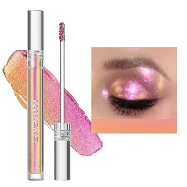 Tekuté očné tiene s metalickým efektom Lesklé tekuté očné tiene Vysoko kvalitný očný make-up 4