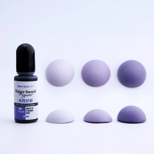 Tekutý pigment na barvení sádry a cementu 10 ml vodou ředitelné barvivo pro odlévání forem květináčů DIY dekorací fialová