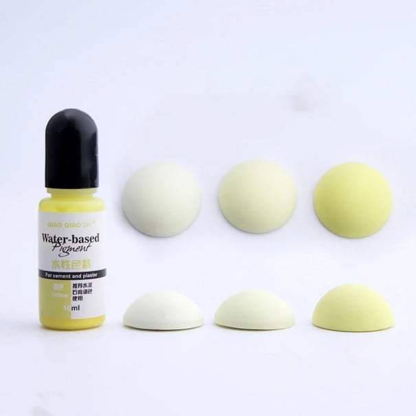 Tekutý pigment na barvení sádry a cementu 10 ml vodou ředitelné barvivo pro odlévání forem květináčů DIY dekorací žlutá