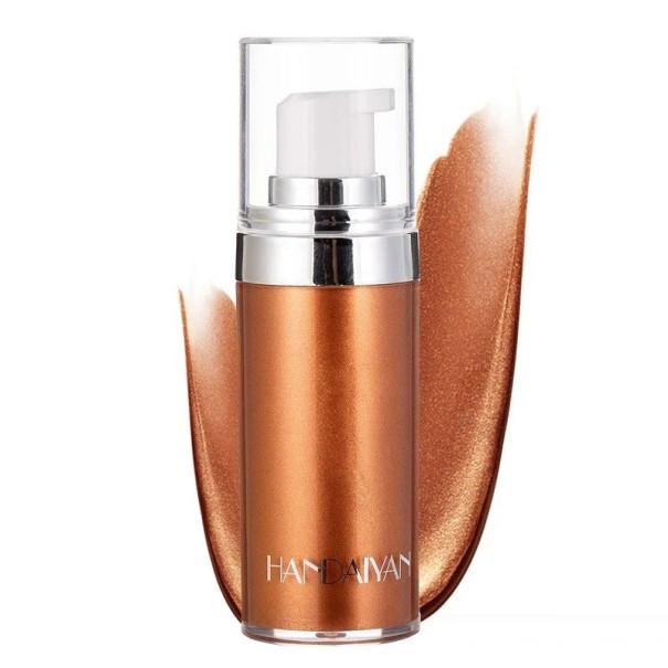 Tekutý rozjasňovač v spreji Trblietavý telový bronzer Trblietavá hmla na telo Rozjasňovač tváre v spreji Golden brown