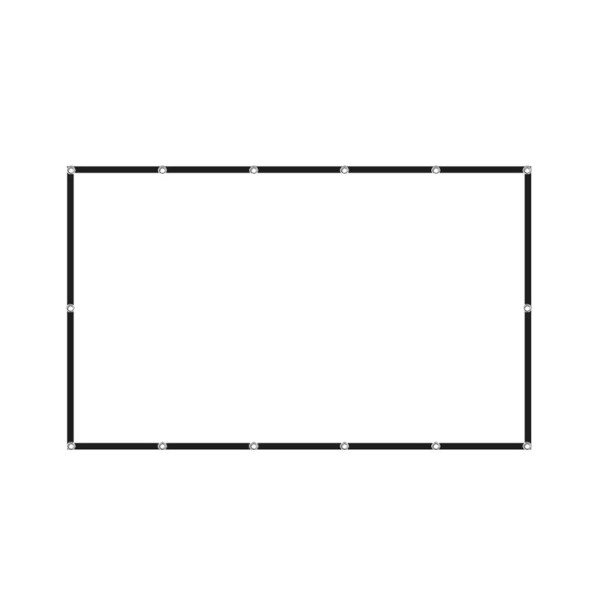 Tela de projeção dobrável portátil 381 cm 150" 16:9 Alta Densidade Branca Soft Projeção Interior Exterior Suporte para Projetor a Laser 1