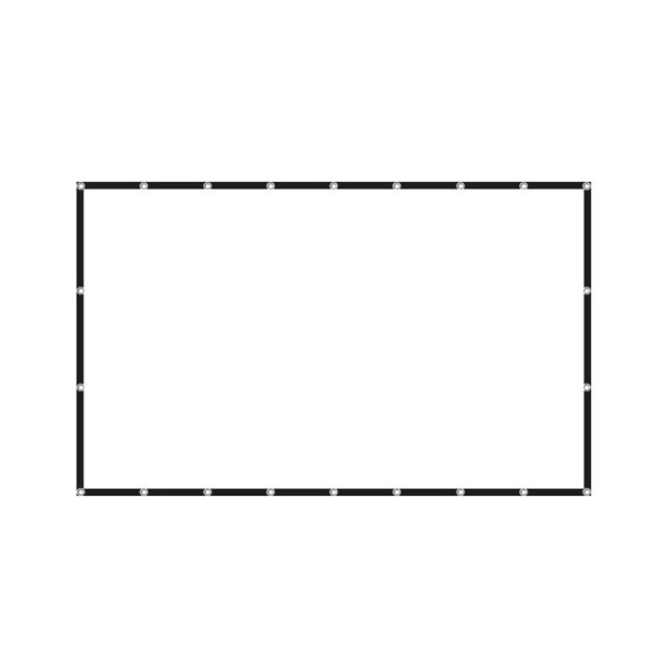 Tela de projeção dobrável portátil 457 cm 180" 16:9 Branca Macia Alta Densidade para Uso Interior e Exterior Laser 1