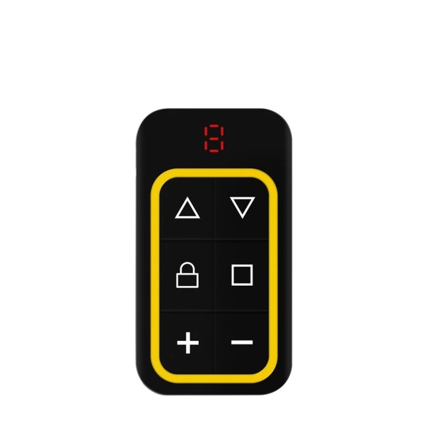 Telecomando universale a più canali 7,3 x 3,76 x 1,3 cm Clonazione di telecomandi 8 canali 300–915 MHz Telecomando ricaricabile per cancelli giallo