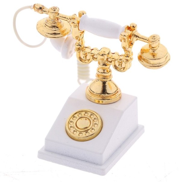Telefon dla lalki biały