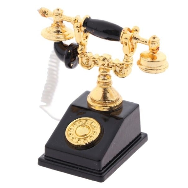 Telefon dla lalki czarny