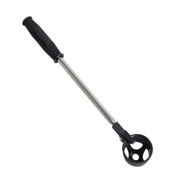 Telescopic Stainless Steel Golf Ball Collector 217 cm Retractable Tool with Automatic Lock Portable Training Equipment black