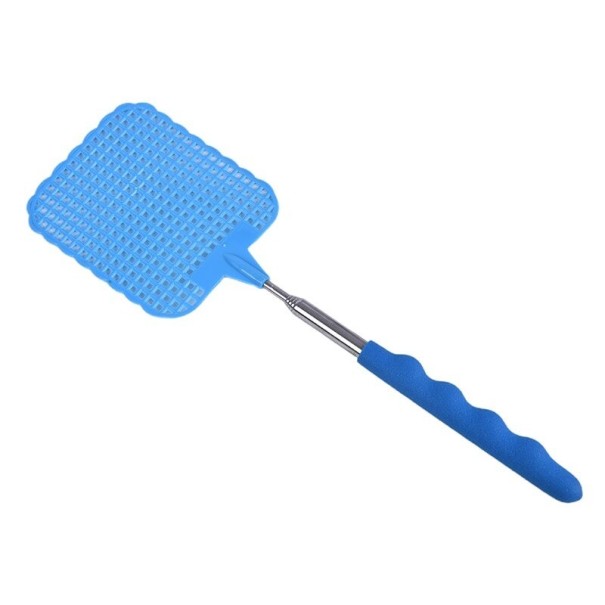 Telescopische vliegenmepper blauw