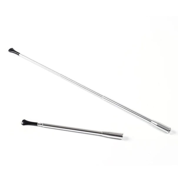 Teleskopický držák na cigarety nastavitelná délka 17–35 cm hliníková slitina skládací kuřácký náustek pro pohodlné použití stříbrná