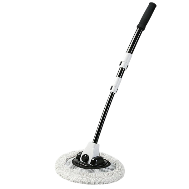 Teleskopisk vaskemop Langt skaft Udtrækkelig aluminiumsstang 59-110 cm Chenillebørste 21 x 27 cm Stribefri rengøring Karrosseri Glas 1