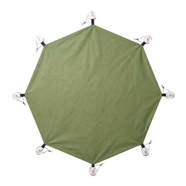 Telo da campeggio ottagonale 3,2 x 3,2 m Oxford 210D Impermeabilità 5000 mm Verde militare Per picnic e sotto l'amaca 1