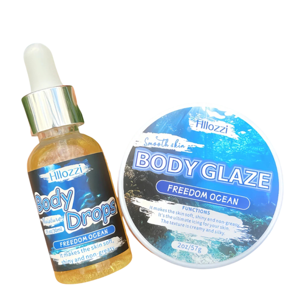Tělový gel 57 g + tělový olej 30 ml Set Hydratační Nemastný Pečující Gel a Olej Různé Vůně Péče o Tělo ocean