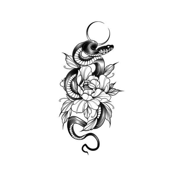 Temporary Tattoo Floral Pattern 19 x 9.6 cm Waterproof Tattoo for Women Body Tattoo Lasts Up to 15 Days Stylish Accessory for Festivals 1