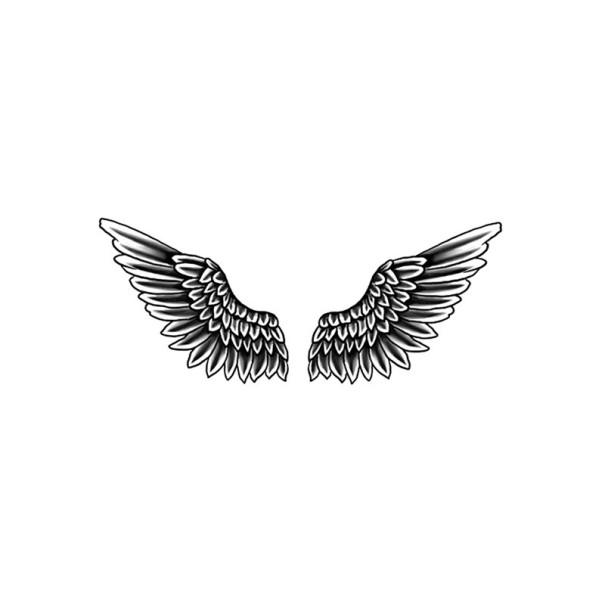 Temporary Waterproof Tattoo Wings 18 x 8 cm Fake Body Tattoo Angel Wings Design Durable Temporary Tattoo for 15 Days 1