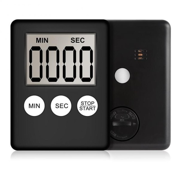Temporizador digital de cocina negro
