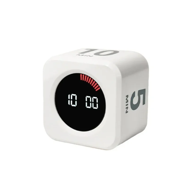Temporizador visual digital de 60 minutos com sensor de gravidade Tipo C USB Temporizador recarregável de 500 mAh para cozinhar estudar duche Lembrete de tempo 1
