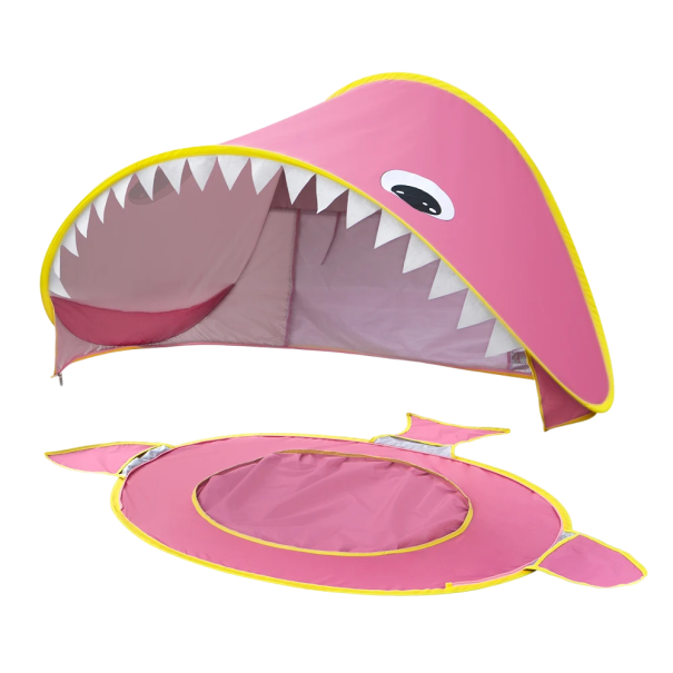 Tenda da spiaggia per bambini 120 x 80 x 70 cm Tenda da spiaggia autoespandibile per bambini Protezione solare rosa