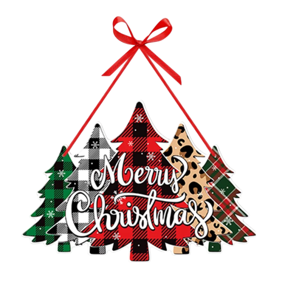 Tenda per porte 36 x 24,7 cm Decorazione natalizia con motivi di alberi di Natale Decorazione appesa per porte d'ingresso Decorazione invernale per un'atmosfera festiva in casa 1