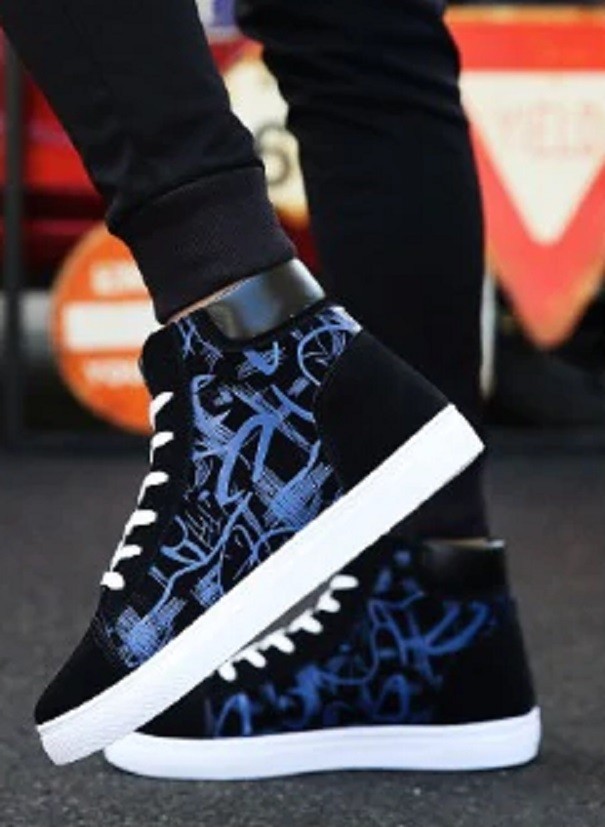 Tenis de cano alto para homem J2122 azul 42