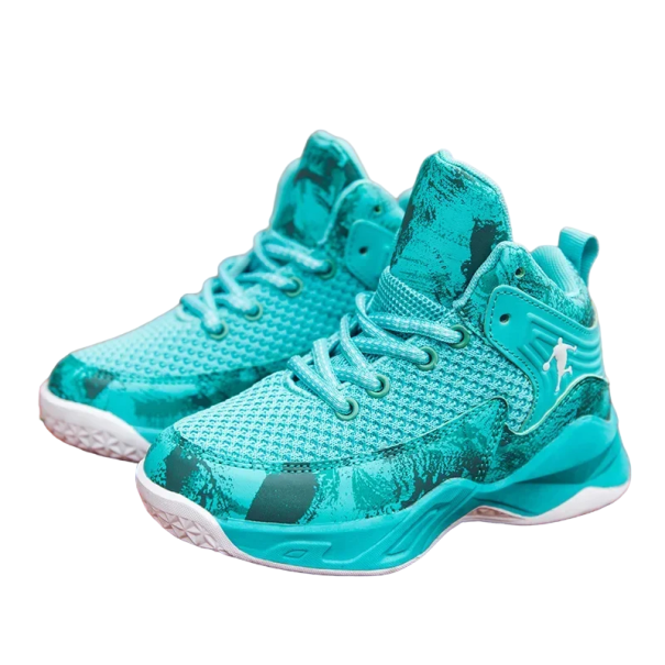 Tenis para rapazes para basquetebol com sola antiderrapante azul claro 35