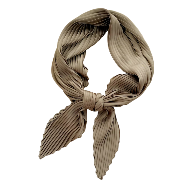 Tenký Dámský čtvercový šátek 70 cm Malý skládaný šátek na hlavu a krk Do vlasů na zápěstí i kabelku Elegantní retro módní doplněk khaki