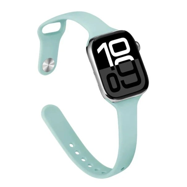 Tenký silikonový remienok pre Apple Watch 42 mm 44 mm 45 mm 46 mm 49 mm Ľahký priedušný mäkký športový pásik kompatibilný s viacerými modelmi tyrkysová
