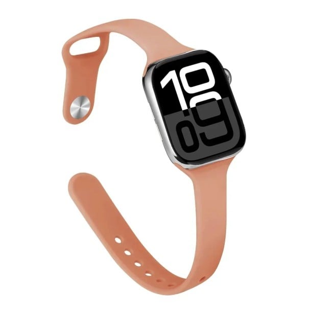Tenký silikonový řemínek pro Apple Watch S10 42 mm a 38 mm 40 mm 41 mm Lehký prodyšný měkký náhradní pásek kompatibilní s více modely pro sport i každodenní nošení Light Coffee
