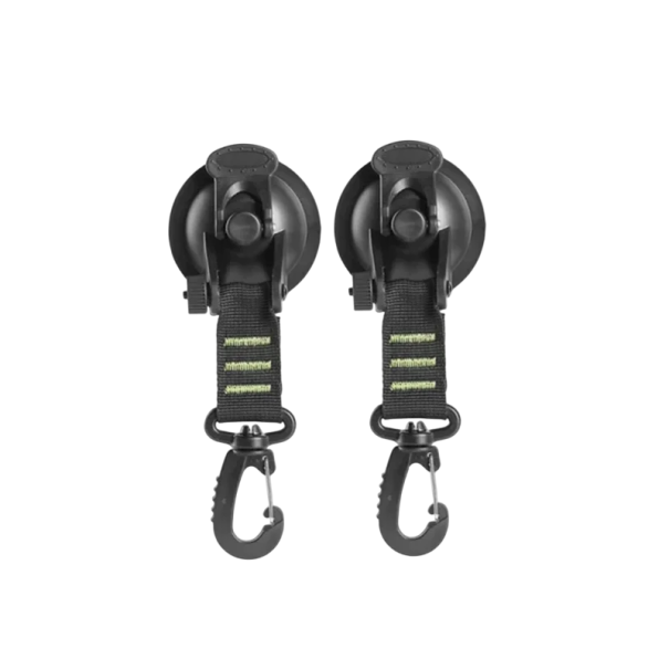 Tent Hooks with Suction Cup 2 pcs Portable Hooks for Car and Caravan Suction Cup 8 cm Hanging Hook Length 17 cm Camping Accessory green