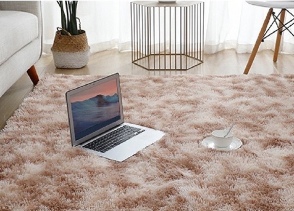 Teppich mit langem Flor 40x60 cm Beige