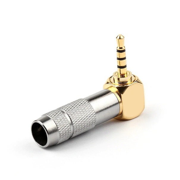 Terminal 2,5 mm jack 4 poler sølv
