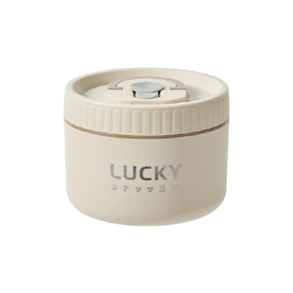 Termo box na oběd pro děti 600 ml 11,5×9 cm Izolovaná nerezová nádoba Nepropustný Obědový box do mikrovlnky Ekologický Přenosný béžová