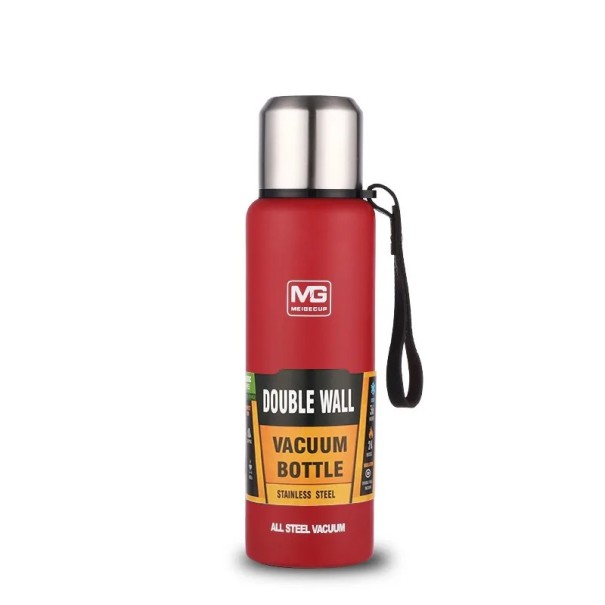 Termo de acero inoxidable de 750 ml Aislamiento al vacío de doble pared Botella térmica para bebidas frías y calientes Termo de viaje duradero con tapa a prueba de fugas Ideal para viajar rojo