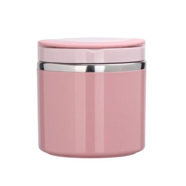 Termo de acero inoxidable para alimentos, 630 ml, lonchera térmica de 11,8 x 11 cm, termo para sopa que mantiene la comida caliente para el trabajo y la escuela. rosa