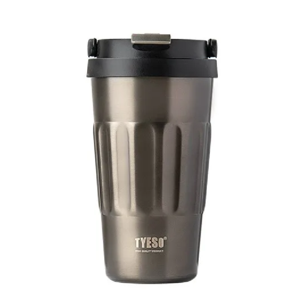 Termohrnko 500ml de acero inoxidable 304 con sellado al vacío y abertura para beber Taza de viaje para café té bebidas frías y calientes gris