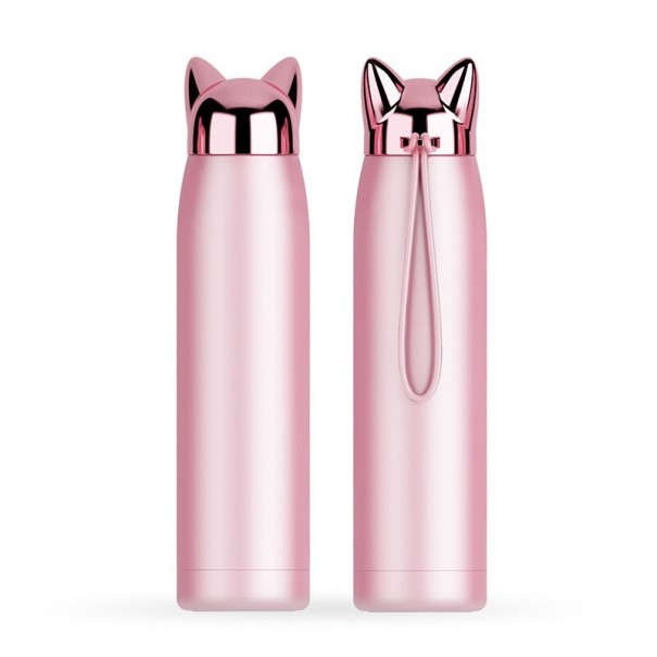 Termokande med håndtag rosa