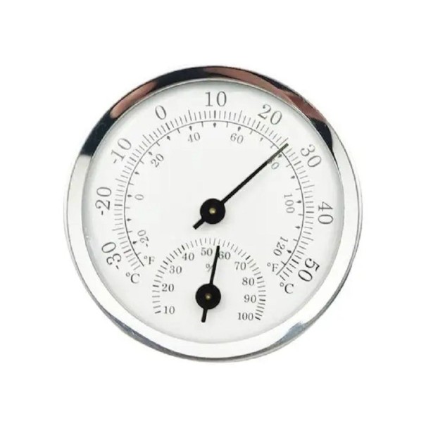 Termometer och hygrometer silver