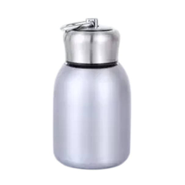 Termos 300 ml oțel inoxidabil 7 x 14 cm Etanșare vacuum Mică sticlă termică de călătorie pentru băuturi Cafea Ceai Băuturi reci și calde alb