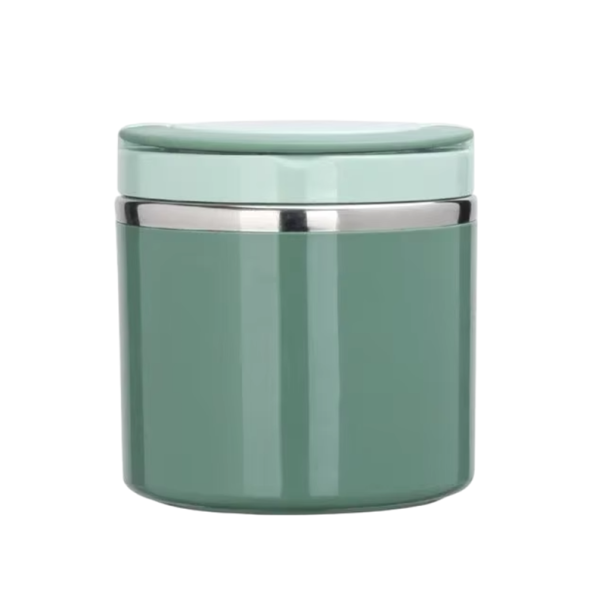 Termoska para alimentos em aço inoxidável 630 ml Caixa de almoço isolada 11,8x11 cm Termos para sopa Mantém a comida quente para o trabalho e a escola verde