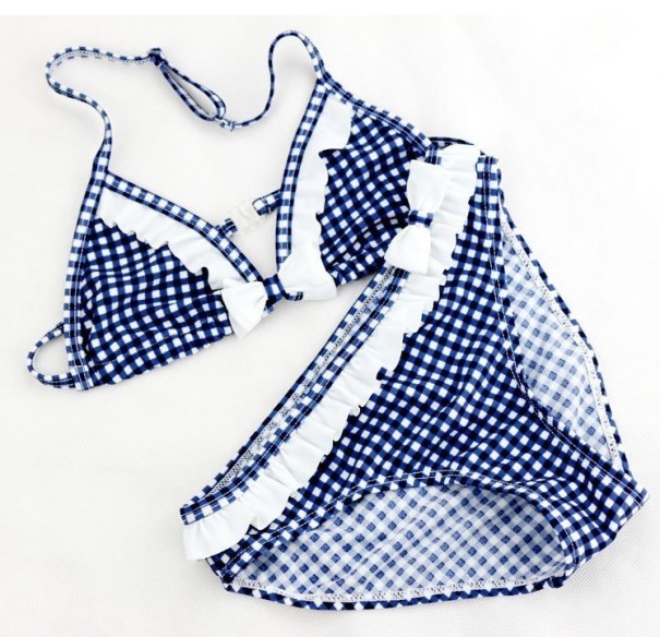 Ternet bikini til piger J1887 blå 14