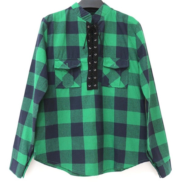 Ternet bluse til kvinder grøn 3XL