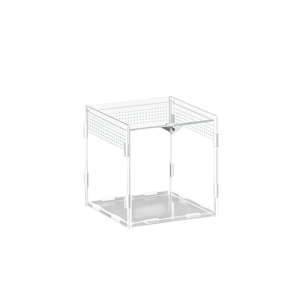 Terrário de acrílico para répteis 8 x 7 x 10 cm Caixa de criação para tarântulas, aranhas, escorpiões e répteis com aberturas de ventilação 1