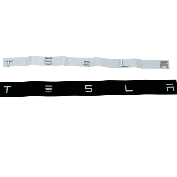 Tesla krómozott logó hátsó ajtók csomagtartó emblémája jelvény matrica a Model 3 S X Y kiegészítőkhöz különböző színekben ezüst
