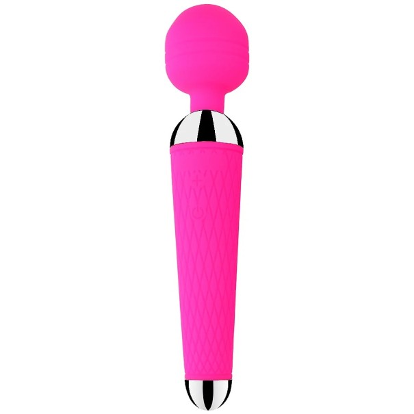 Testa massaggiante impermeabile Magic Wand vibratore con motore potente, 10 velocità, 4 livelli di intensità e ricarica USB imballaggio discreto rosa