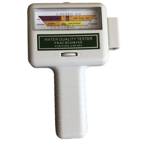 Tester digital 2 în 1 pentru clor și pH, PC-101, portabil, pentru testarea calității apei în piscină și cadă cu hidromasaj, pH-metru pătrat 1