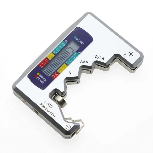 Tester digital portátil de capacidade da bateria com display LCD Indicador compacto de tensão para células Li-ion Medidor de estado de baterias de lítio 1