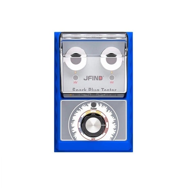 Tester van ontstekingskaarsen JFIND JF109 PRO met twee openingen 0–6000 t/min voeding 100–240 V blauw voor auto motorfiets en kleine motoren 1