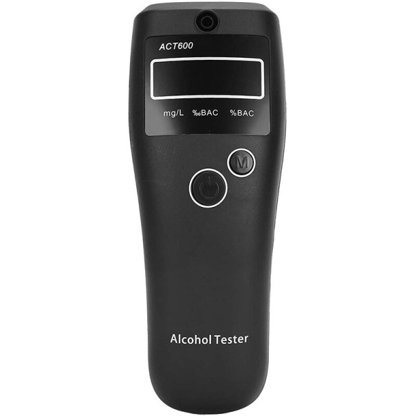 Testeur d'alcool numérique pour mesurer l'alcool dans le souffle Écran LCD rétroéclairé Capteur à semi-conducteur Nano Alimentation 3x AAA Comprend 5 1