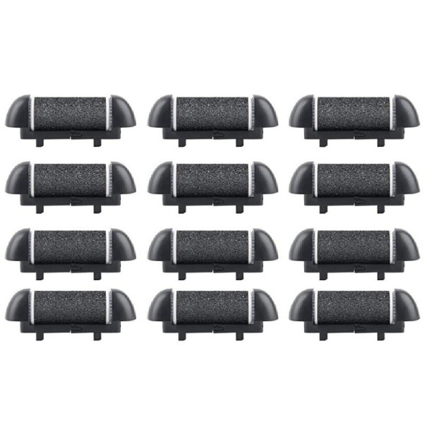 Testine di ricambio per lima elettrica per talloni nero 12 pz