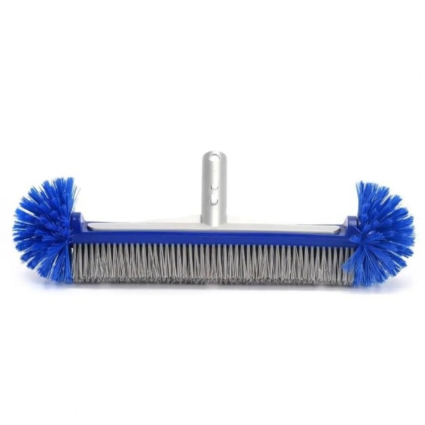 Tête de brosse pour le nettoyage de piscine 44,5x16 cm Brosse d'angle avec des poils hémisphériques Montage facile Nettoyeur de carrelage et d'angles 1